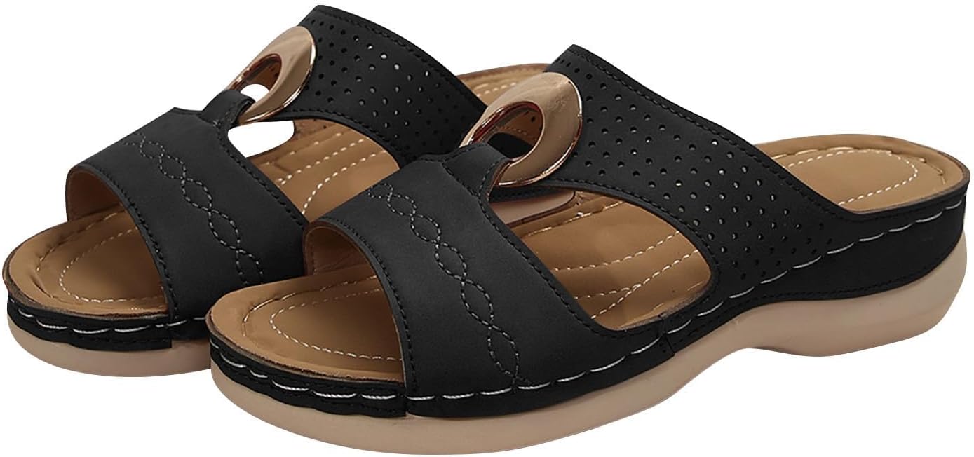 Ортопедические сандалии для женщин с поддержкой свода стопы, танкеткой, летние повседневные удобные шлепанцы, нарядные платформенные пляжные слайды, на низком каблуке, с памятью формы, дышащие шлепанцы Generic, черный
Ортопедические сандалии для женщин с поддержкой свода стопы, танкеткой, летние повседневные удобные шлепанцы, нарядные платформенные пляжные слайды, на низком каблуке, с памятью формы, дышащие шлепанцы Generic, черный