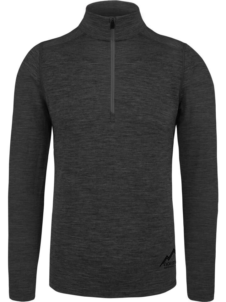 Лонгслив Normani Outdoor Sports Herren Merino Langarm mit 1/4 Zipper Canberra, антрацит 
Лонгслив Normani Outdoor Sports Herren Merino Langarm mit 1/4 Zipper Canberra, антрацит