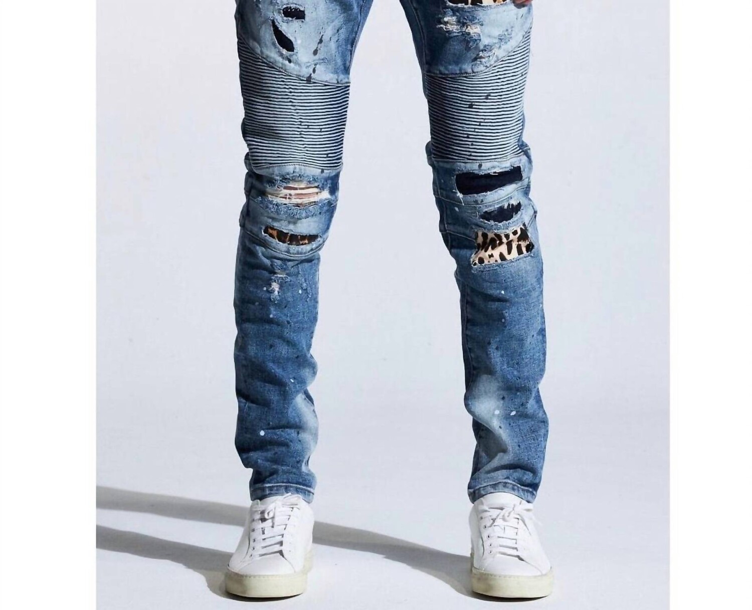 Мужские синие джинсы Laguna Biker в стиле пэчворк Embellish
Мужские синие джинсы Laguna Biker в стиле пэчворк Embellish