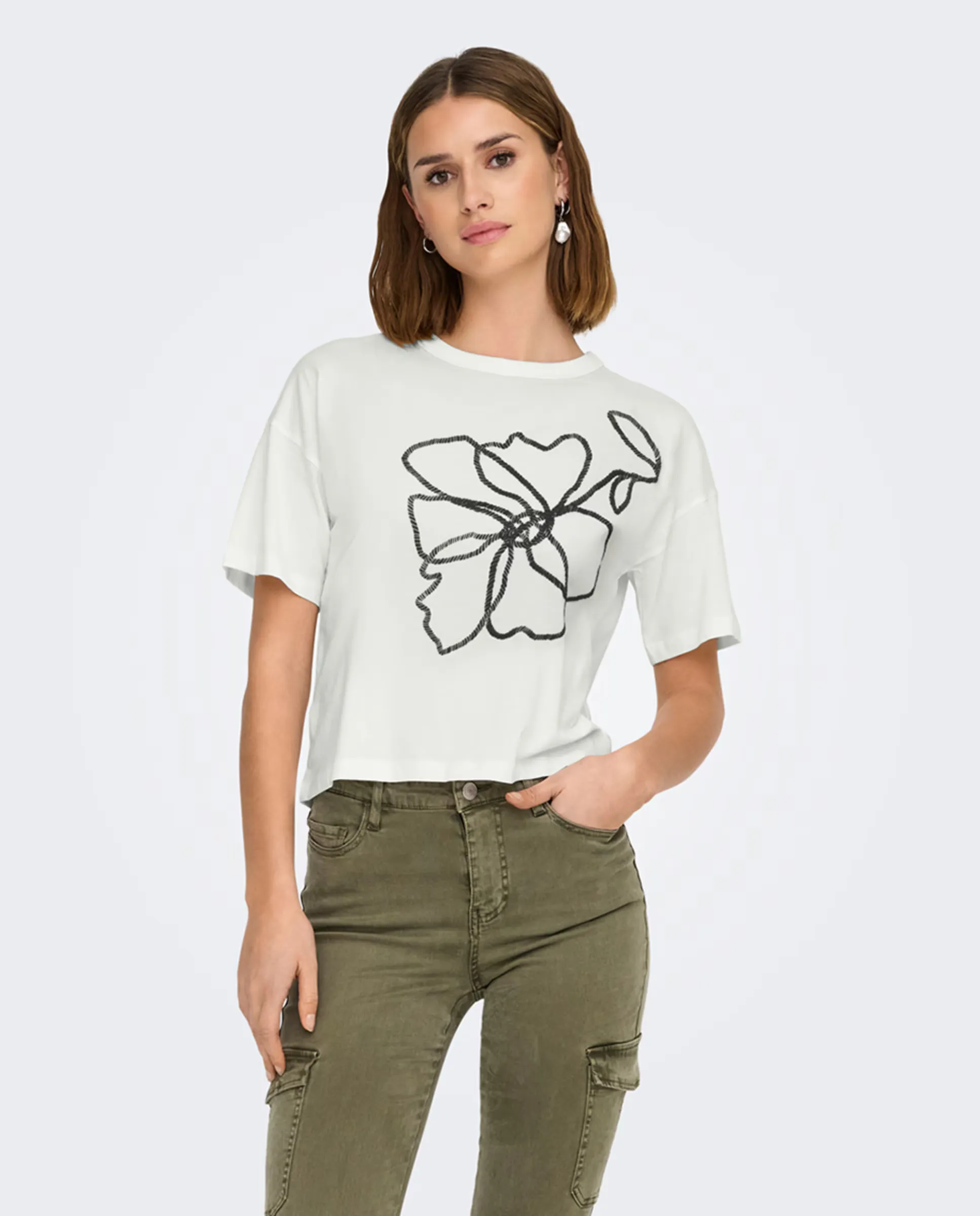 Женская футболка с коротким рукавом jdy, белый
Женская футболка с коротким рукавом jdy, белый