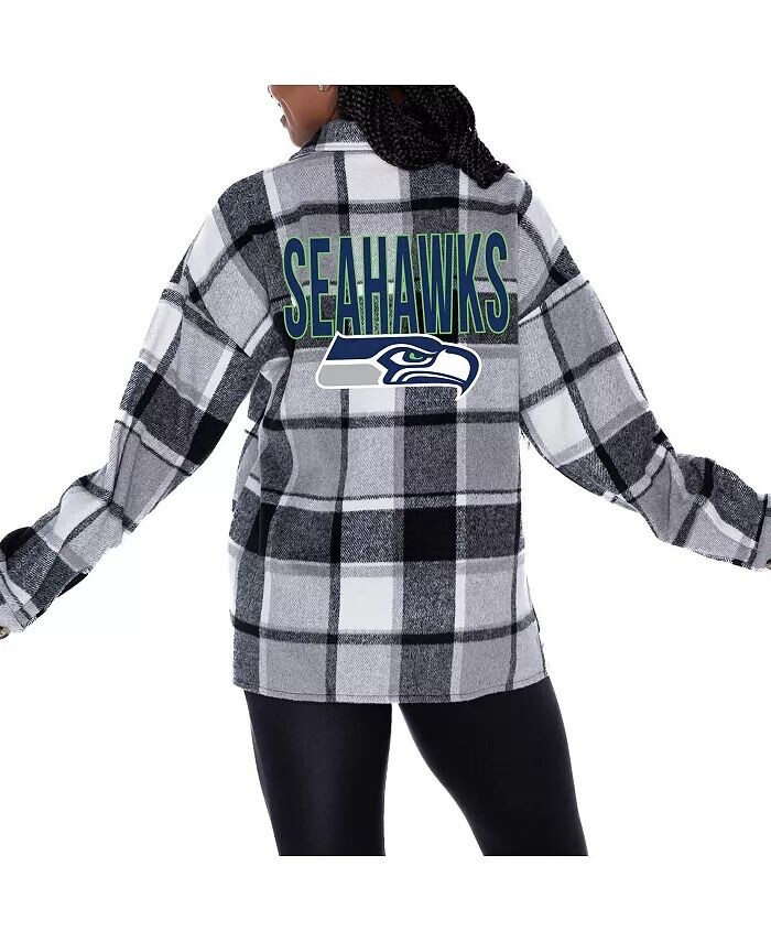 Женская серая рубашка Seattle Seahawks Fieldside Fun Plaid на пуговицах Gameday Couture
Женская серая рубашка Seattle Seahawks Fieldside Fun Plaid на пуговицах Gameday Couture