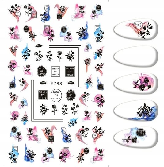 Наклейки для украшения ногтей с цветочными узорами Роза F-788, Frezarkowo
Наклейки для украшения ногтей с цветочными узорами Роза F-788, Frezarkowo