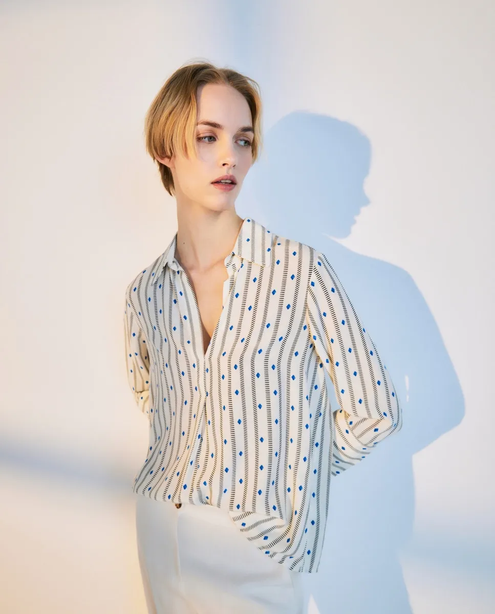 Женская блузка с длинными рукавами Woman El Corte Inglés, белый 
Женская блузка с длинными рукавами Woman El Corte Inglés, белый