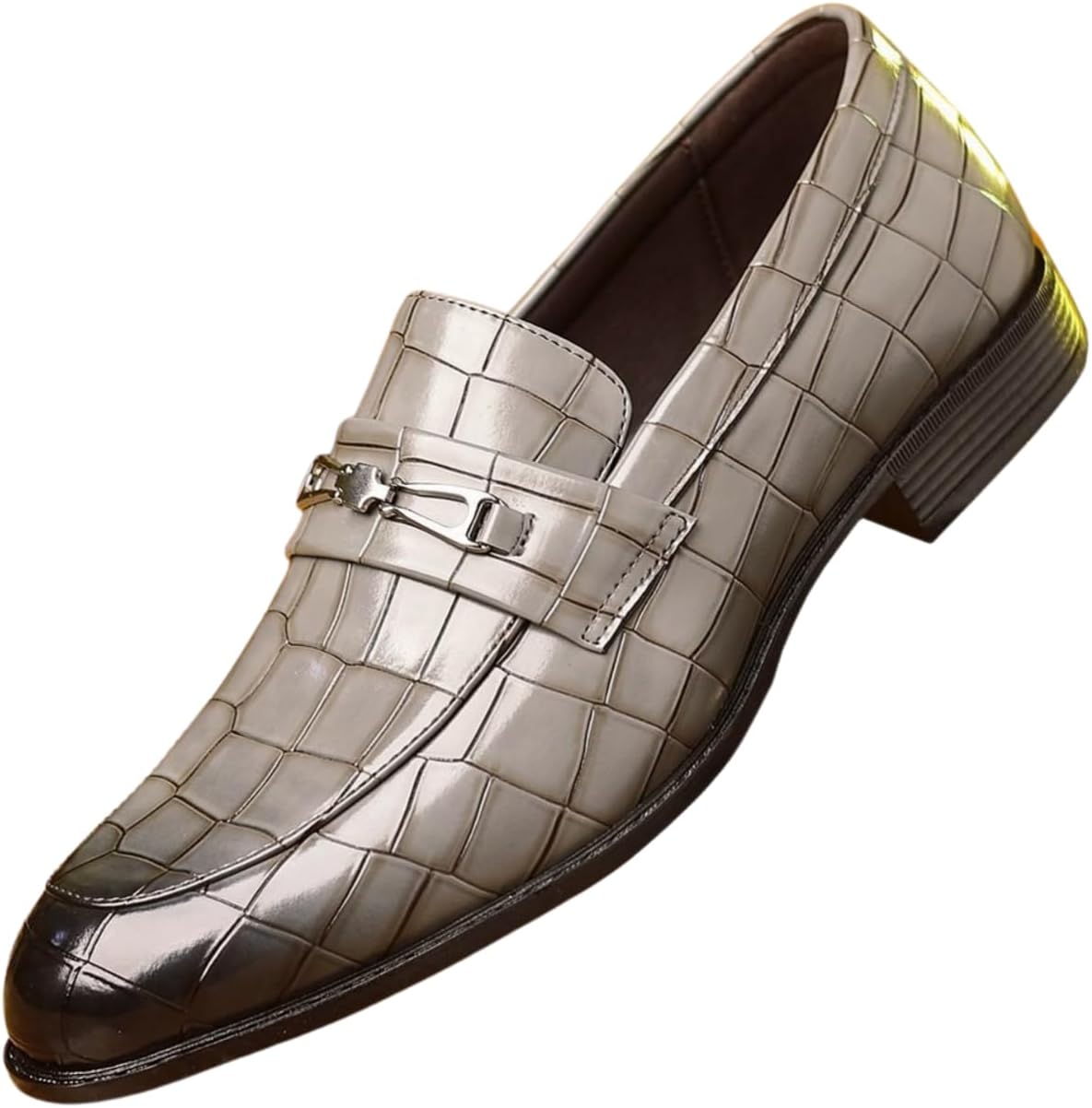 Мужские лоферы Santimon с крокодиловым узором, без шнурков, с декоративной пряжкой для деловых встреч, свадеб, выпускных и офисных вечеринок, серый
Мужские лоферы Santimon с крокодиловым узором, без шнурков, с декоративной пряжкой для деловых встреч, свадеб, выпускных и офисных вечеринок, серый