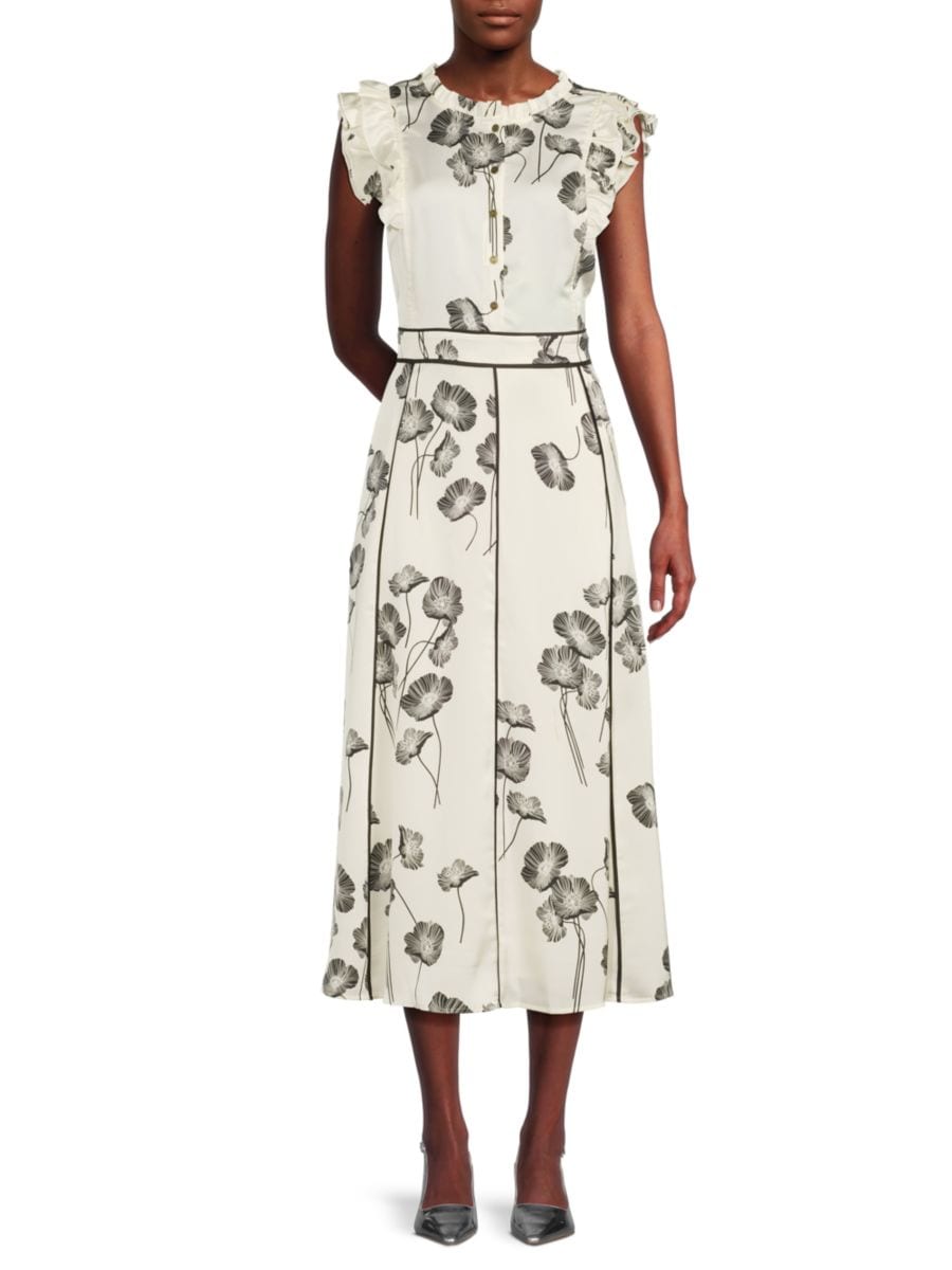 Платье миди с цветочным принтом и рукавами-крылышками Karl Lagerfeld Paris, цвет Cream Black Combo
Платье миди с цветочным принтом и рукавами-крылышками Karl Lagerfeld Paris, цвет Cream Black Combo