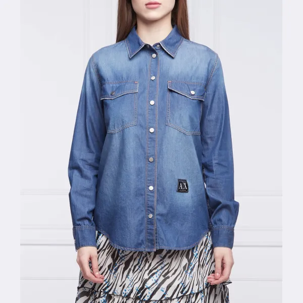Рубашка свободного кроя Armani Exchange, синий
Рубашка свободного кроя Armani Exchange, синий