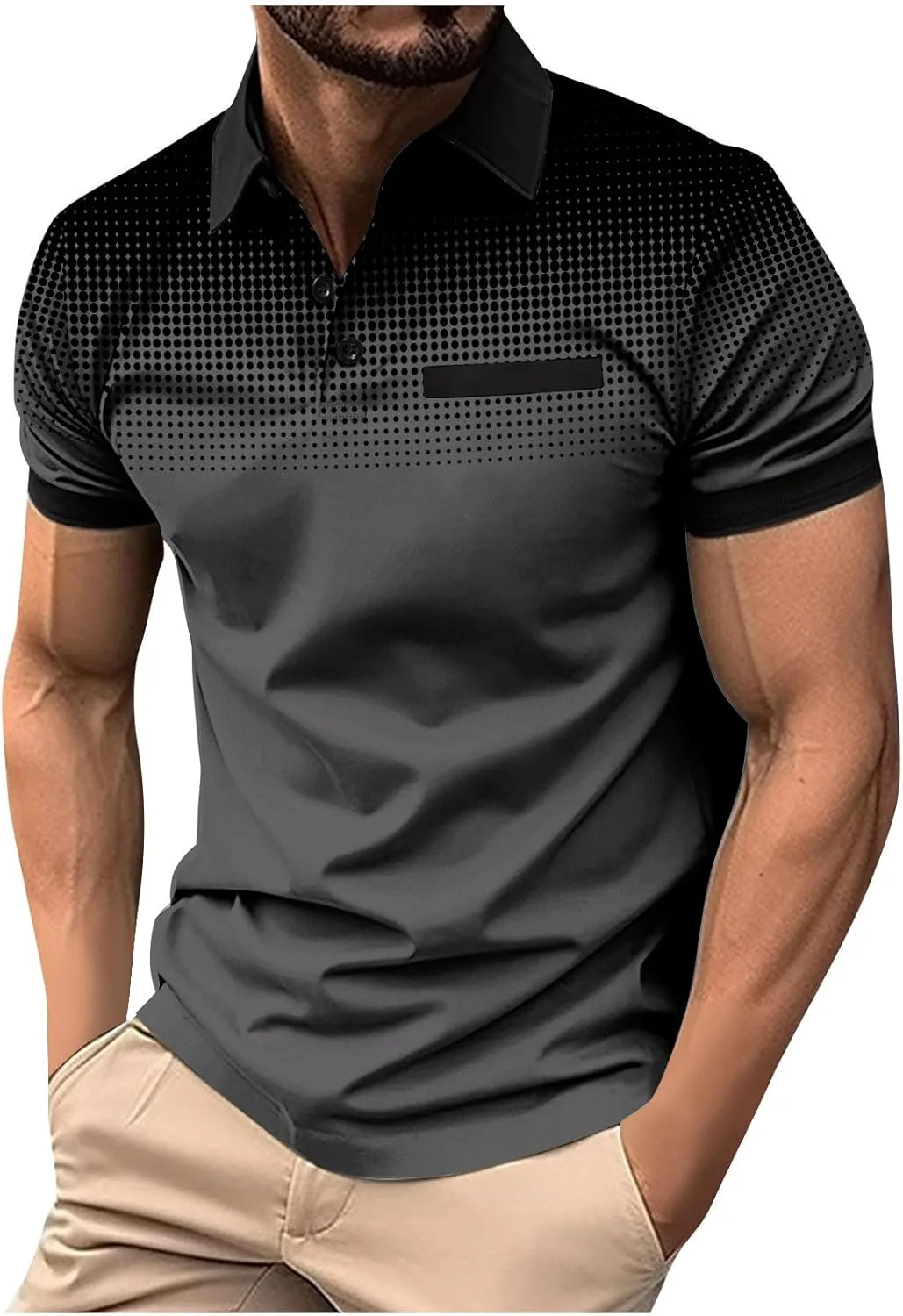 Мужская рубашка с коротким рукавом и воротником в современный горох, из эластичной ткани, для офиса и путешествий
Мужская рубашка с коротким рукавом и воротником в современный горох, из эластичной ткани, для офиса и путешествий