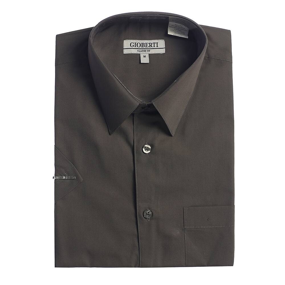 Gioberti Мужская однотонная классическая рубашка с коротким рукавом, цвет Dark Gray
Gioberti Мужская однотонная классическая рубашка с коротким рукавом, цвет Dark Gray