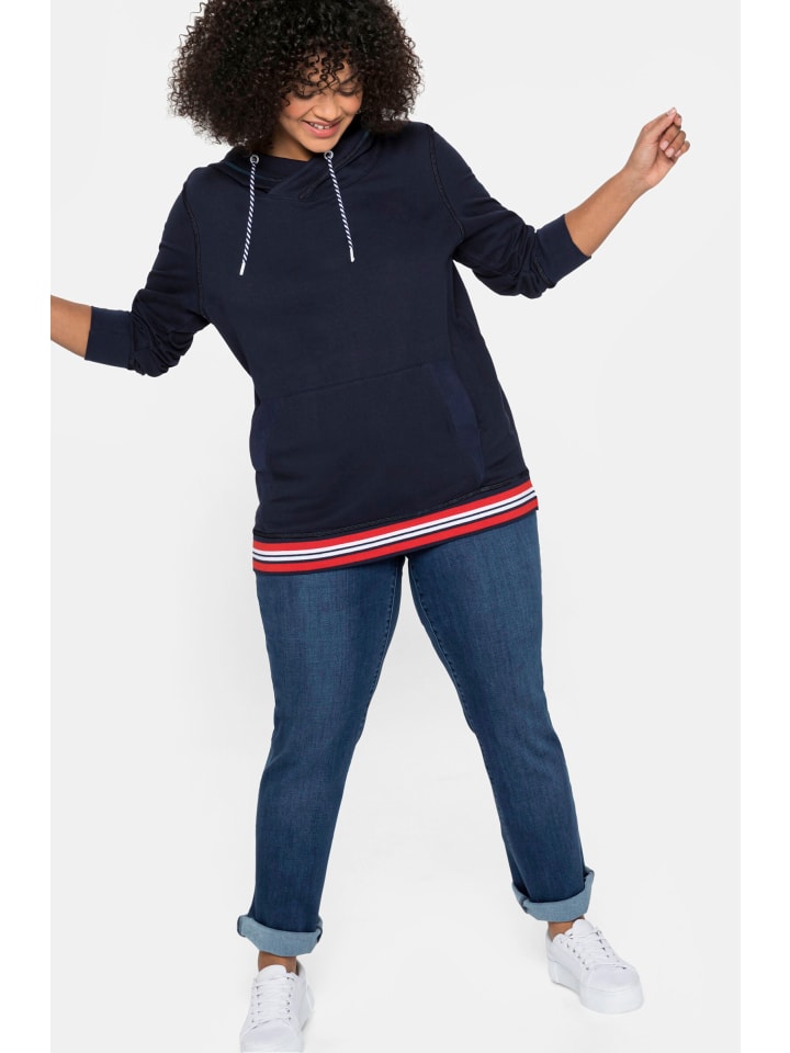 Джинсы sheego, темно-синий деним
Джинсы sheego, темно-синий деним