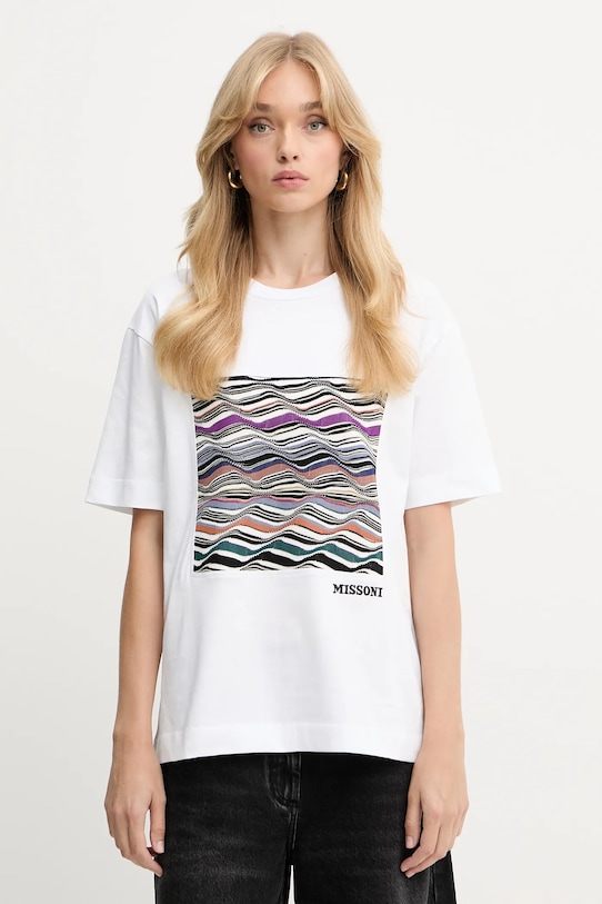 Хлопковая футболка Missoni, белый
Хлопковая футболка Missoni, белый