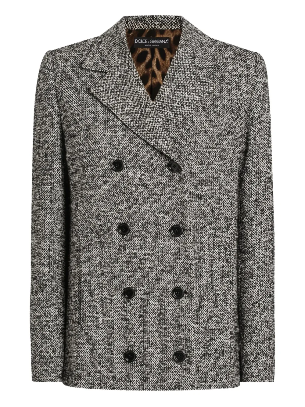 Двубортный твидовый пиджак DOLCE & GABBANA, черный
Двубортный твидовый пиджак DOLCE & GABBANA, черный