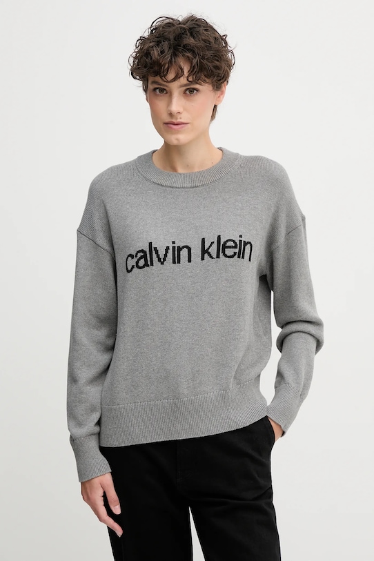 Хлопковый свитер Calvin Klein Jeans, серый
Хлопковый свитер Calvin Klein Jeans, серый