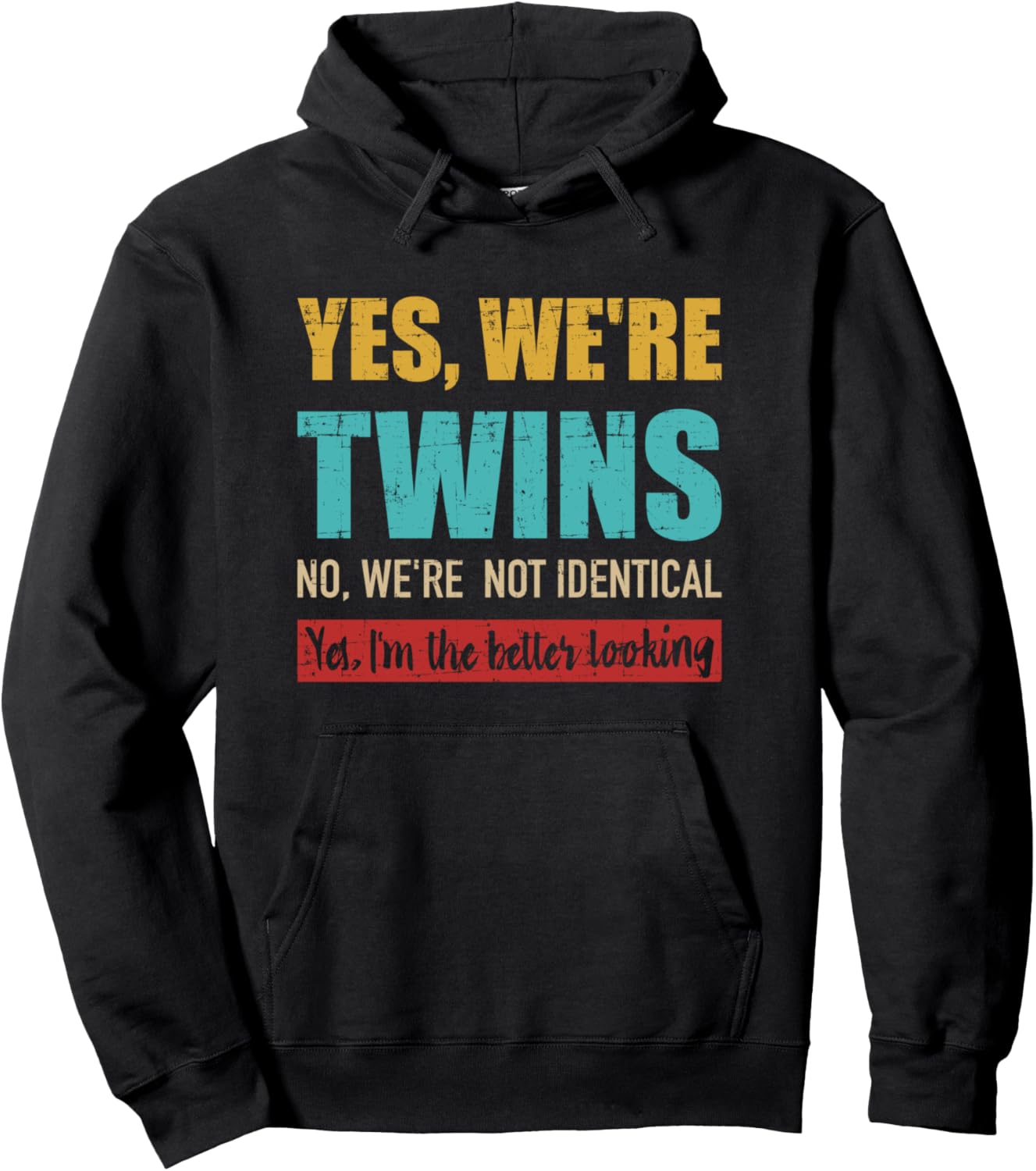 Да, мы близнецы... нет, мы не идентичные... я круче. Худи Funny Twins Store, черный
Да, мы близнецы... нет, мы не идентичные... я круче. Худи Funny Twins Store, черный