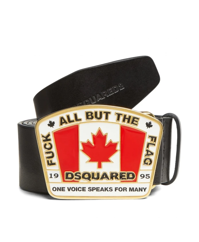 Черный кожаный ремень с пряжкой в виде кленового листа Dsquared2, черный
Черный кожаный ремень с пряжкой в виде кленового листа Dsquared2, черный