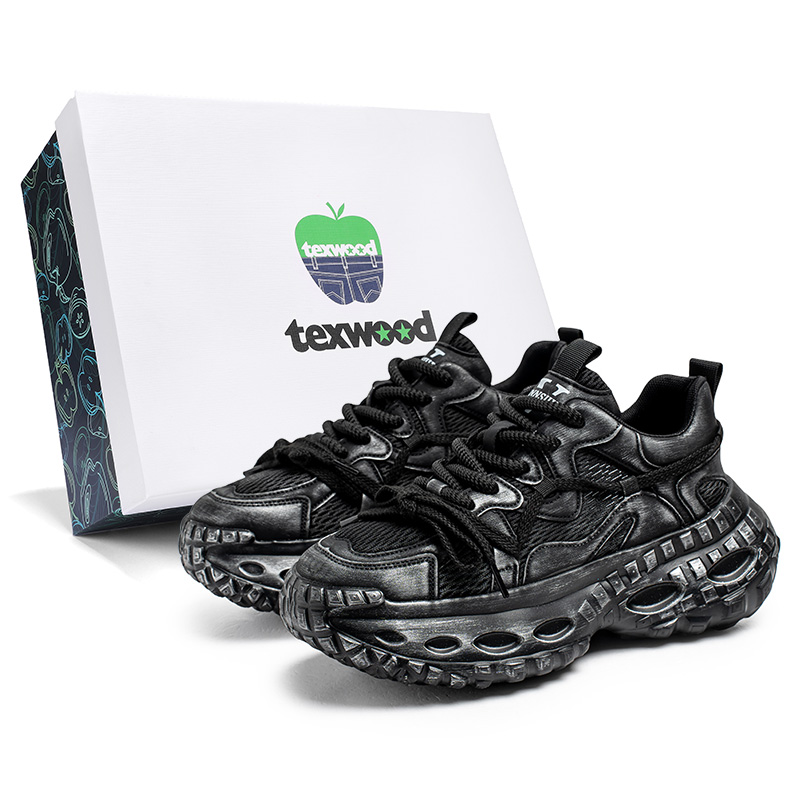 Низкие массивные кроссовки мужские TEXWOOD, Black 
Низкие массивные кроссовки мужские TEXWOOD, Black