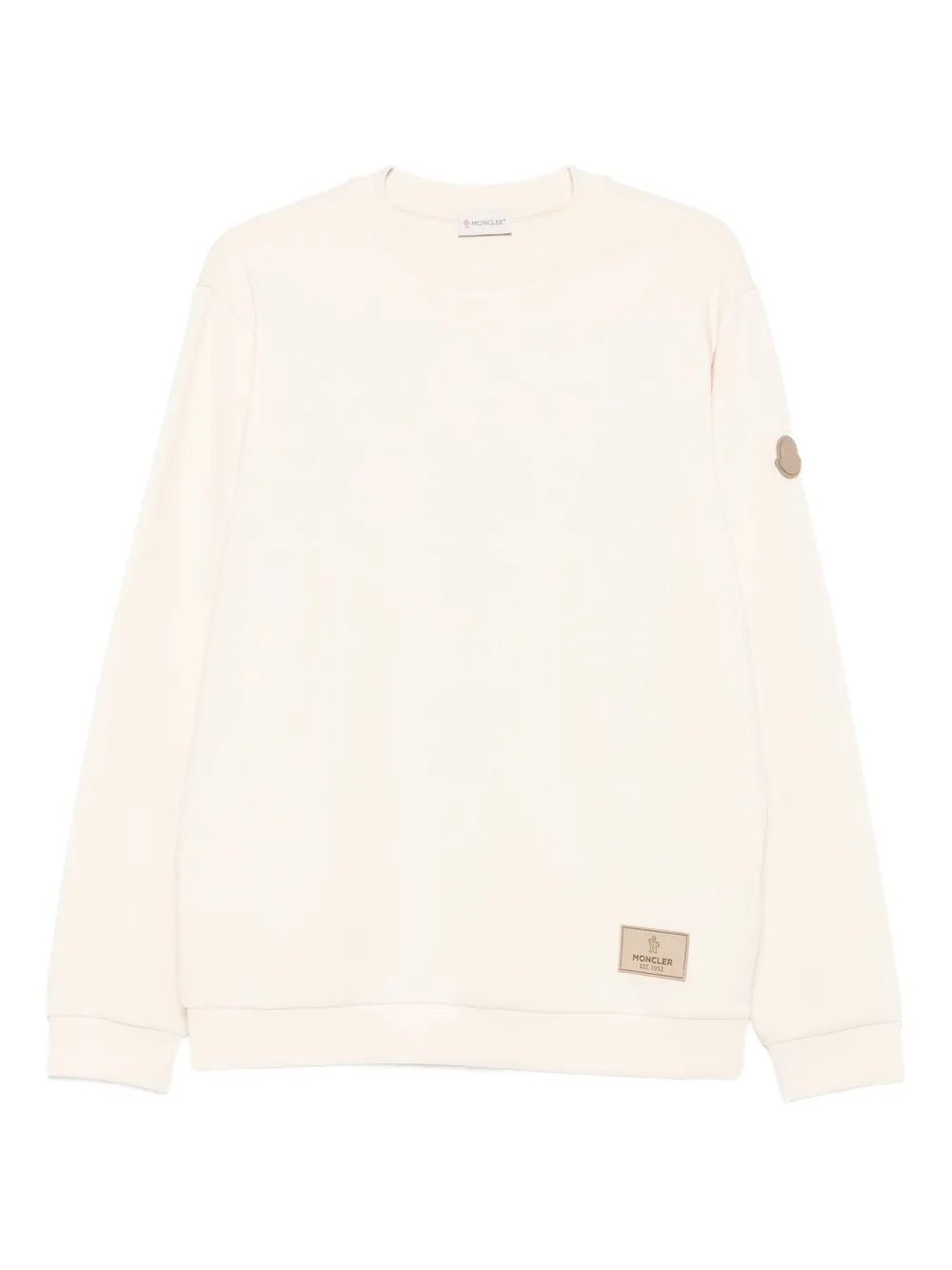 Толстовка с нашивкой-логотипом MONCLER, нейтральный 
Толстовка с нашивкой-логотипом MONCLER, нейтральный