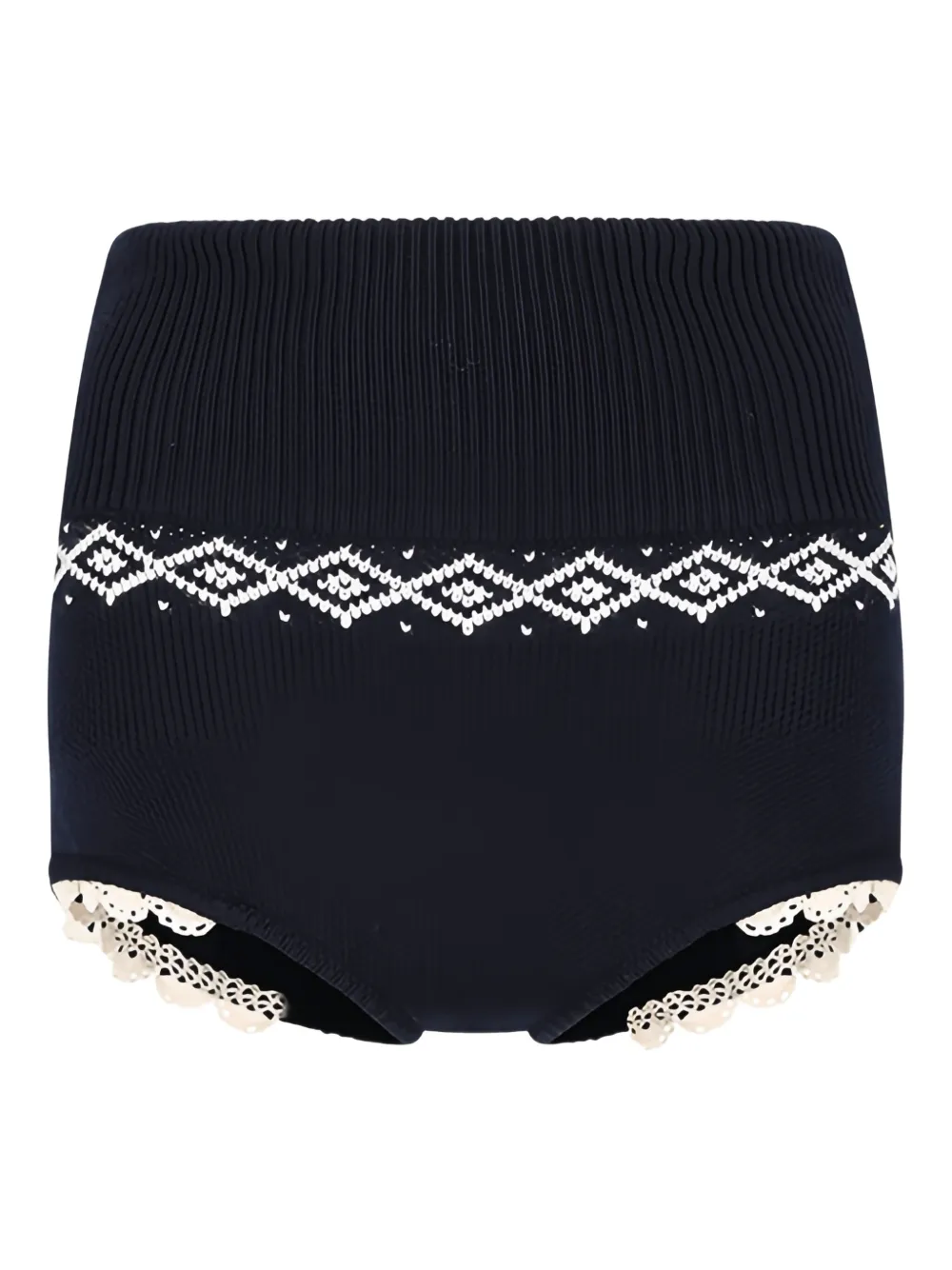 Шорты в рубчик с геометрическим принтом Magda Butrym, синий
Шорты в рубчик с геометрическим принтом Magda Butrym, синий