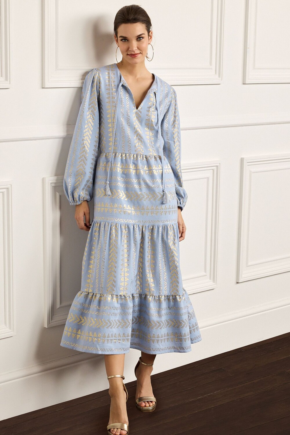 Платье-кафтан миди с жаккардовым узором Next, синий
Платье-кафтан миди с жаккардовым узором Next, синий