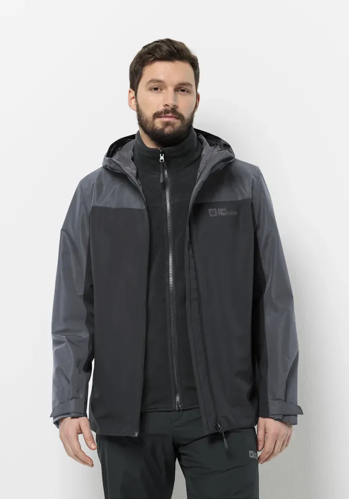 Функциональная куртка 3-в-1 Jack Wolfskin "TAUBENBERG 3IN1 JKT M " (2 шт.), с капюшоном, цвет Phantom 
Функциональная куртка 3-в-1 Jack Wolfskin "TAUBENBERG 3IN1 JKT M " (2 шт.), с капюшоном, цвет Phantom