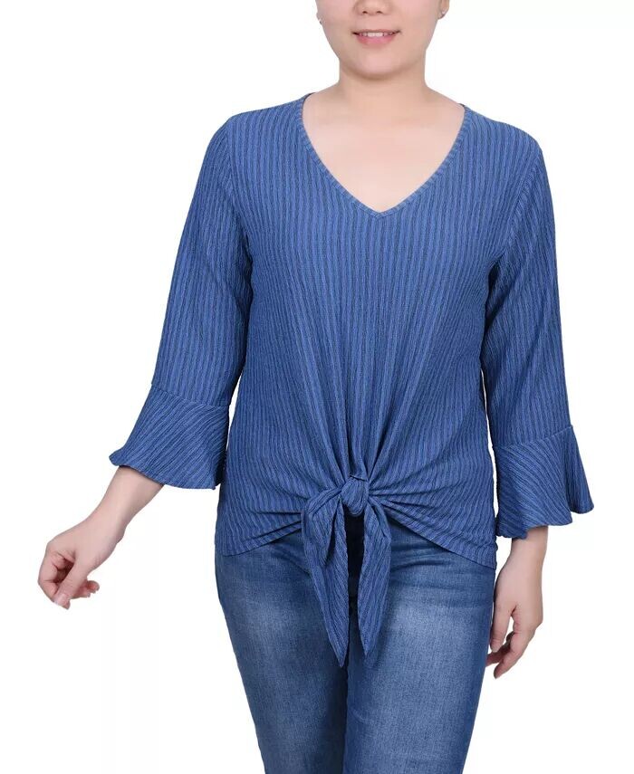 Текстурированный вязаный топ Petite с рукавами-колокольчиками 3/4 NY Collection, синий
Текстурированный вязаный топ Petite с рукавами-колокольчиками 3/4 NY Collection, синий