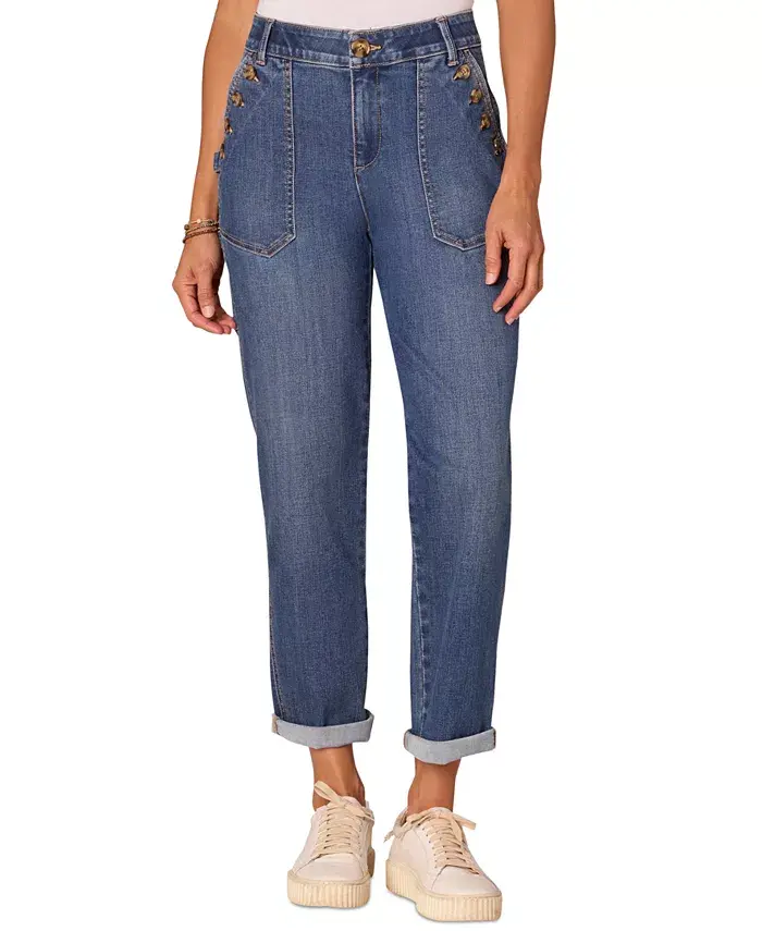 Укороченные джинсы с высокой посадкой и подвернутыми манжетами Petite "Ab"solution Democracy, синий
Укороченные джинсы с высокой посадкой и подвернутыми манжетами Petite "Ab"solution Democracy, синий