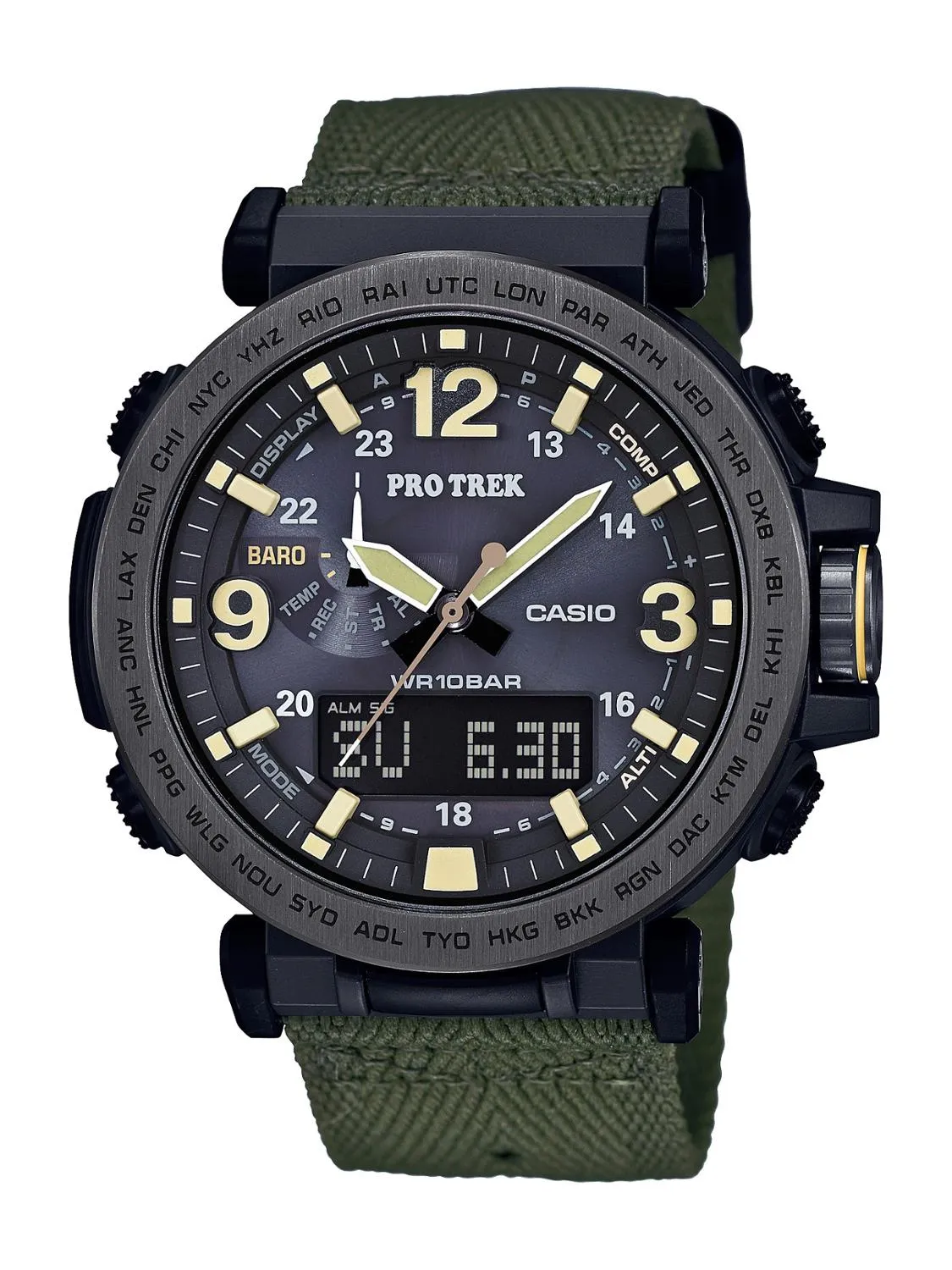 Часы Pro Trek PRG600YB аналоговые/цифровые Casio, Black/Green
Часы Pro Trek PRG600YB аналоговые/цифровые Casio, Black/Green