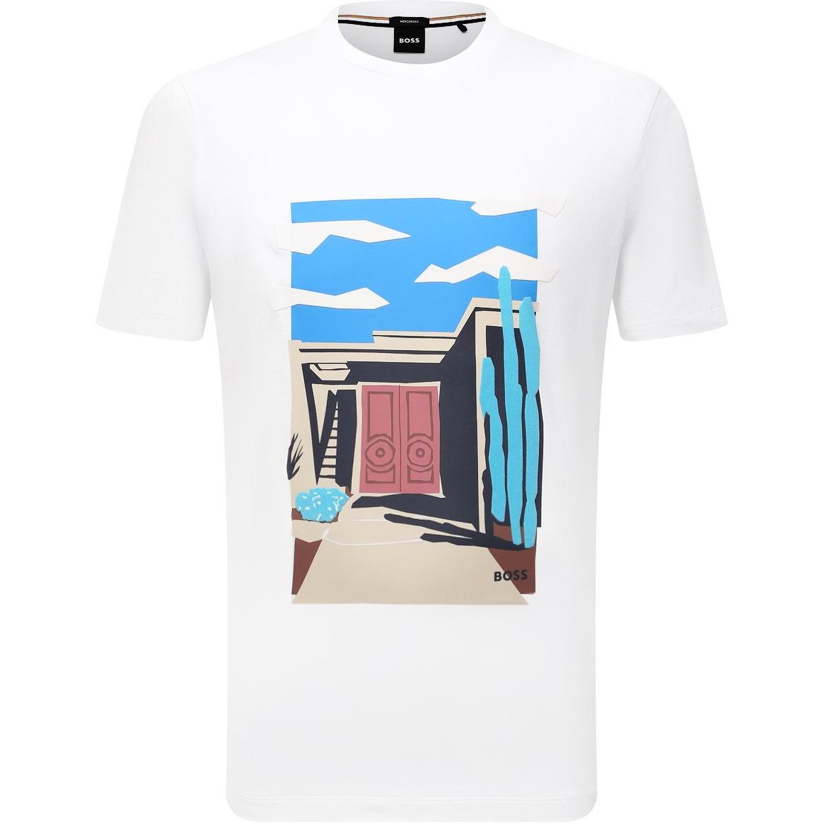 HUGO BOSS Футболка SS22 мужская белая
HUGO BOSS Футболка SS22 мужская белая