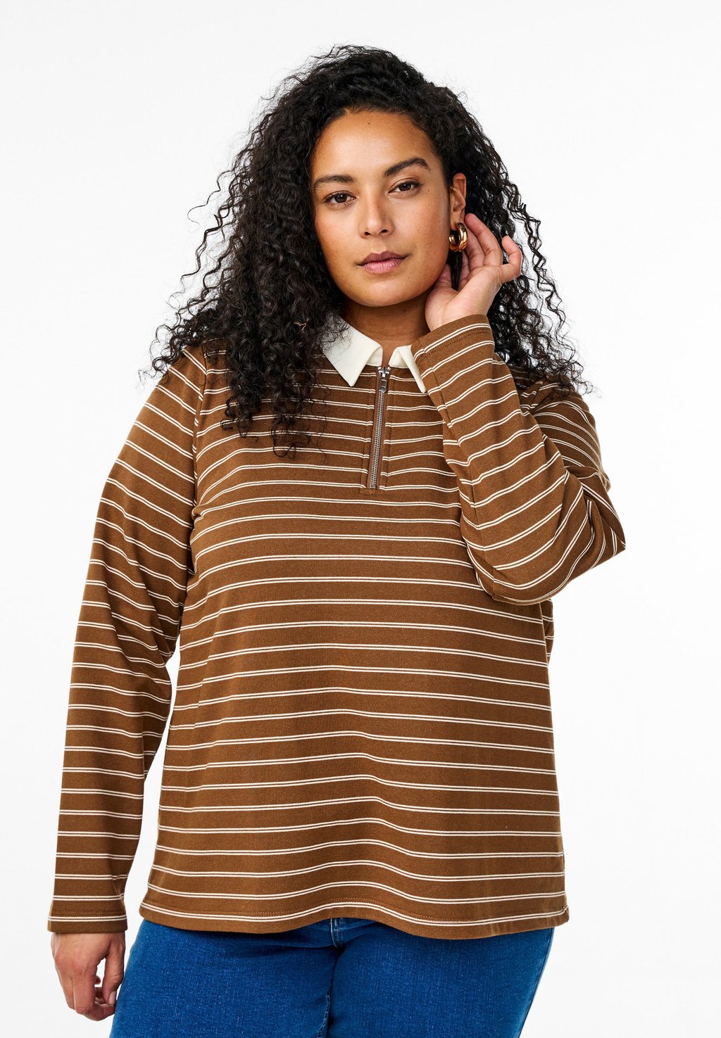 Топ с длинными рукавами MIT STREIFEN - Polo shirt Zizzi, коричневый
Топ с длинными рукавами MIT STREIFEN - Polo shirt Zizzi, коричневый