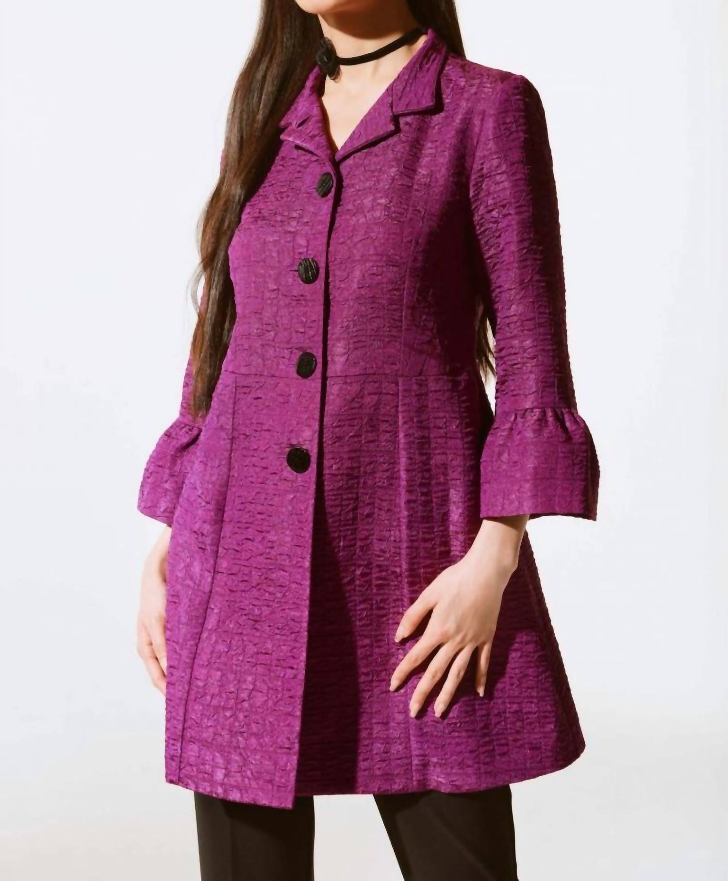 Текстурированное пальто-жакет с 3/4 рукавом фонарик в цвете Empress Joseph Ribkoff, Empress
Текстурированное пальто-жакет с 3/4 рукавом фонарик в цвете Empress Joseph Ribkoff, Empress