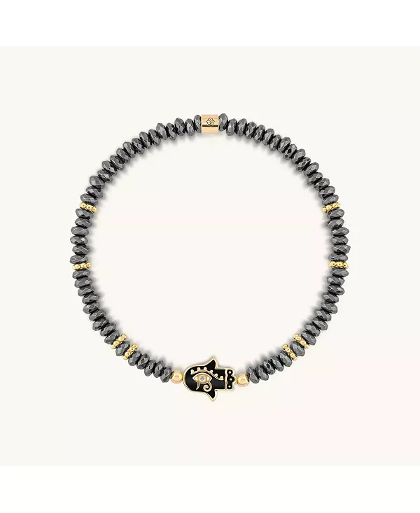 Интуитивный страж - гематитовый браслет с хамсой и глазом Гора Karma And Luck, black/gold
Интуитивный страж - гематитовый браслет с хамсой и глазом Гора Karma And Luck, black/gold