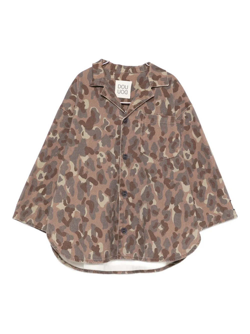 Куртка-рубашка на пуговицах с камуфляжным принтом Douuod Kids, коричневый
Куртка-рубашка на пуговицах с камуфляжным принтом Douuod Kids, коричневый