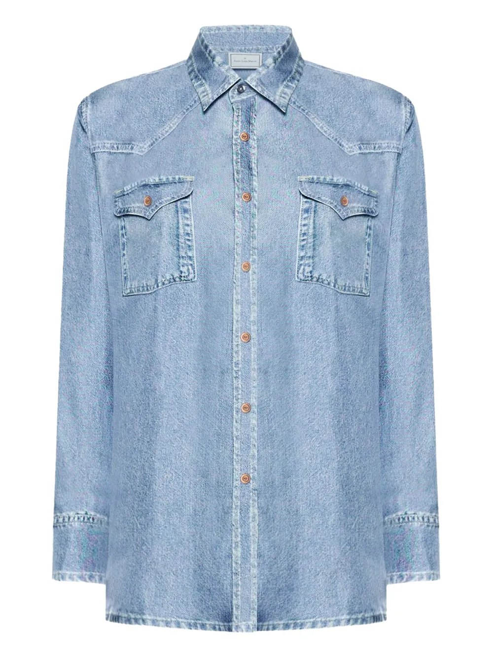 Шелковая рубашка с накладным карманом на груди Pierre-Louis Mascia, синий
Шелковая рубашка с накладным карманом на груди Pierre-Louis Mascia, синий