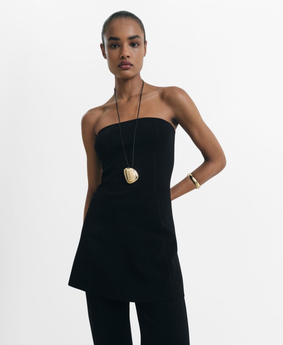 Женский вязаный топ без бретелей MANGO, Black
Женский вязаный топ без бретелей MANGO, Black