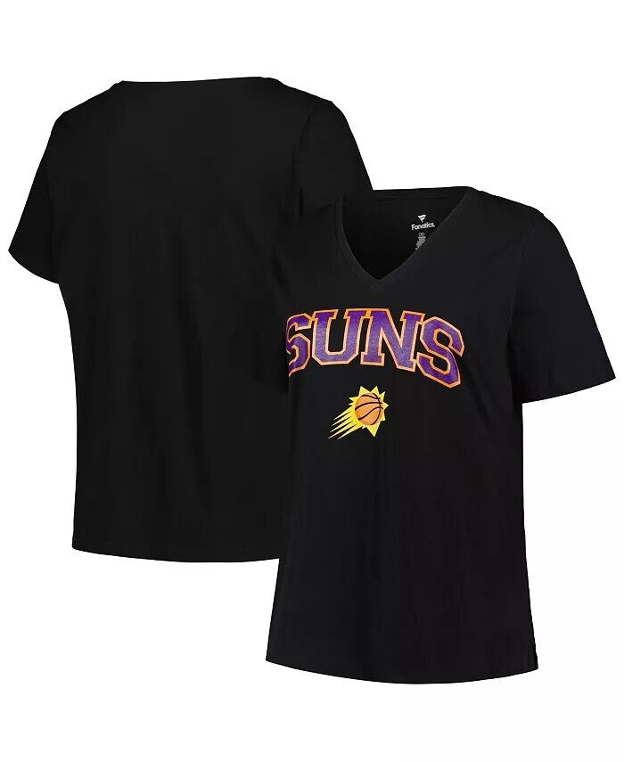 Женская черная футболка Phoenix Suns размера плюс с треугольным вырезом и логотипом в форме арки Profile, черный
Женская черная футболка Phoenix Suns размера плюс с треугольным вырезом и логотипом в форме арки Profile, черный