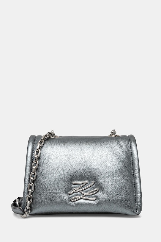 Кожаная сумка Karl Lagerfeld, серый 
Кожаная сумка Karl Lagerfeld, серый