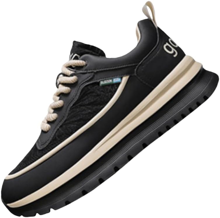 Модные мужские кеды на платформе с низким верхом из канвы - спортивные повседневные туфли с кожаными вставками Hoalox, черный
Модные мужские кеды на платформе с низким верхом из канвы - спортивные повседневные туфли с кожаными вставками Hoalox, черный