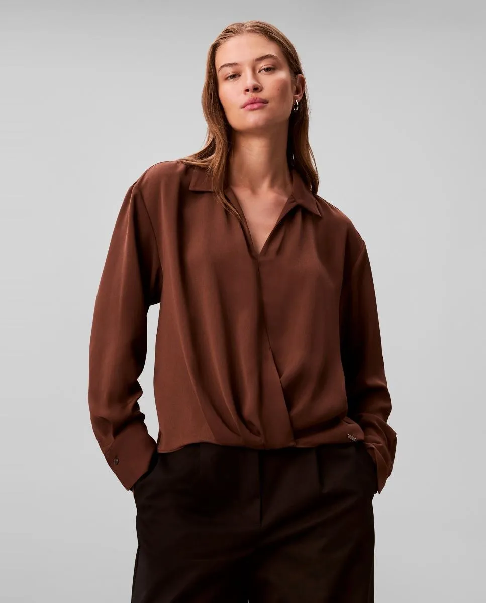 Женская блузка из крепа Calvin Klein, темно-коричневый
Женская блузка из крепа Calvin Klein, темно-коричневый