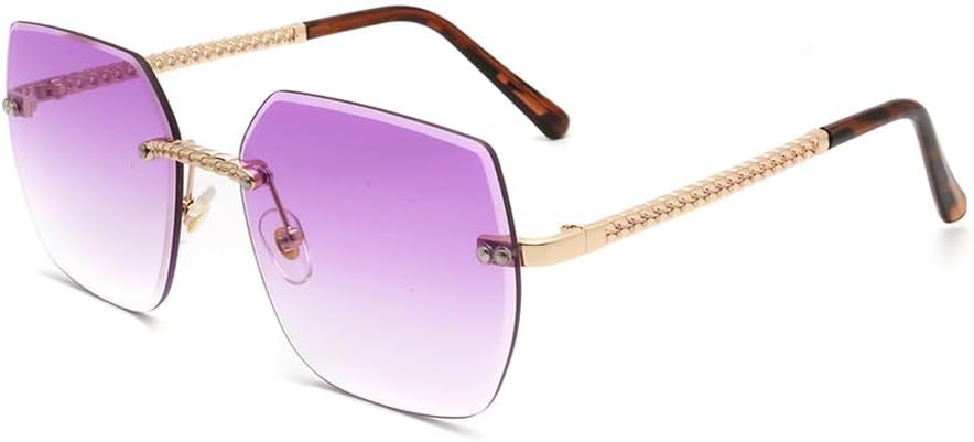 Женские солнцезащитные очки большого размера в металлической оправе без оправы с защитой от УФ-излучения UV400 для занятий спортом на открытом воздухе и путешествий UYPTK, Purple
Женские солнцезащитные очки большого размера в металлической оправе без оправы с защитой от УФ-излучения UV400 для занятий спортом на открытом воздухе и путешествий UYPTK, Purple