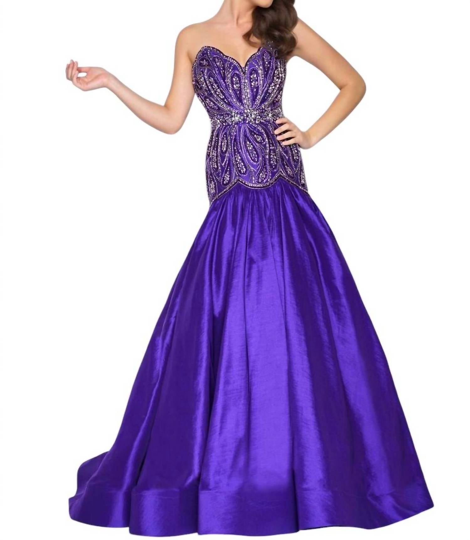 Роскошное атласное выпускное платье с украшениями в королевском пурпуре Mac Duggal, фиолетовый
Роскошное атласное выпускное платье с украшениями в королевском пурпуре Mac Duggal, фиолетовый