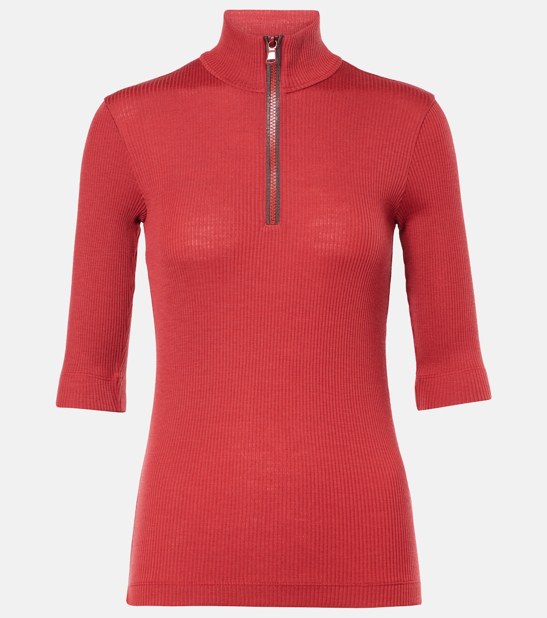 Шерстяной топ с высоким воротом Brunello Cucinelli, красный
Шерстяной топ с высоким воротом Brunello Cucinelli, красный