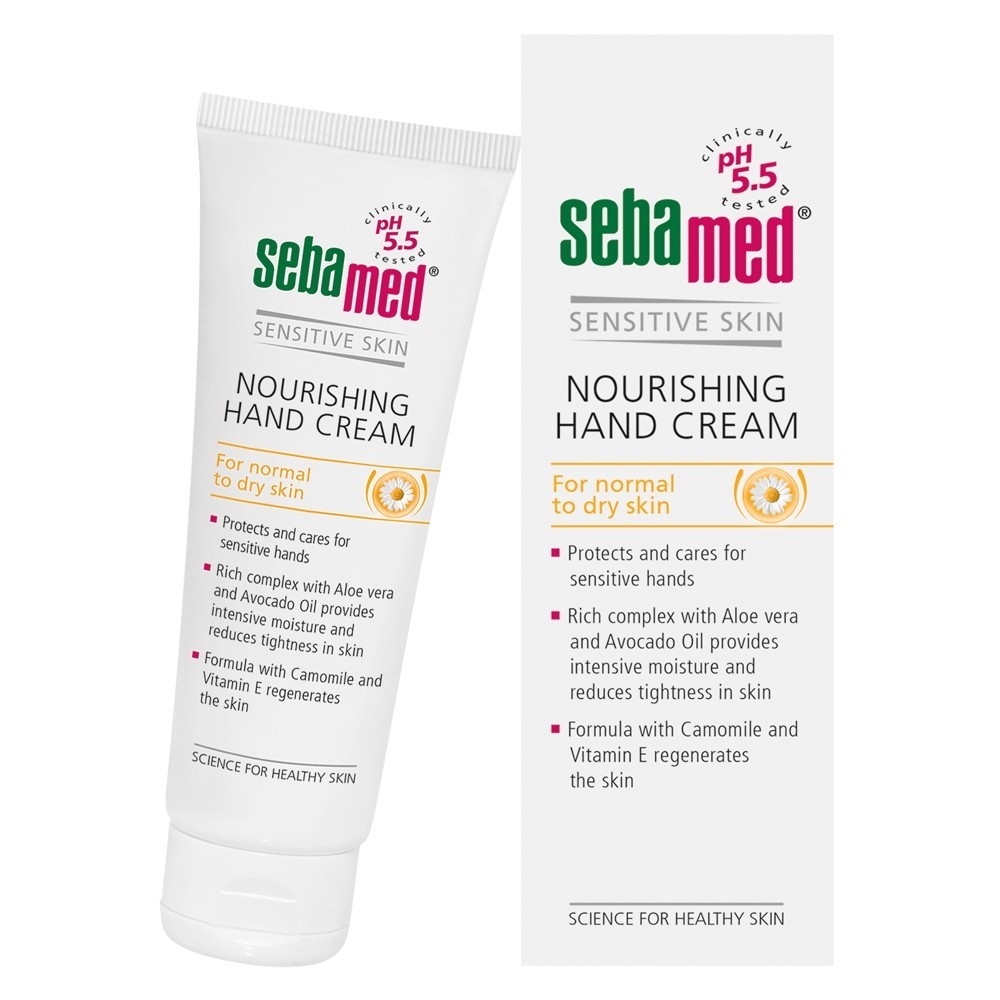 Крем для рук nourishing hand cream Sebamed, объем 75 мл.
Крем для рук nourishing hand cream Sebamed, объем 75 мл.