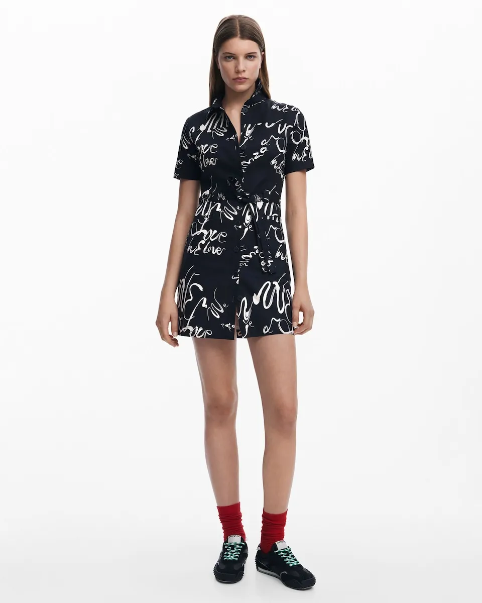 Короткое платье с принтом Desigual, черный
Короткое платье с принтом Desigual, черный