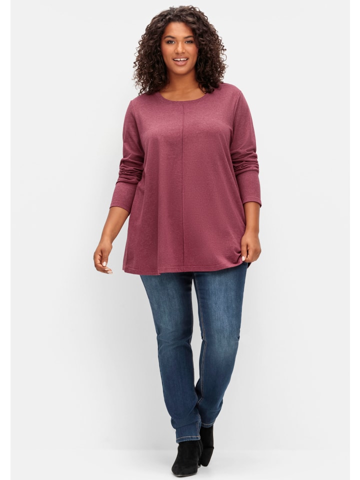 Рубашка с длинными рукавами цвета ежевичного меланжа sheego
Рубашка с длинными рукавами цвета ежевичного меланжа sheego