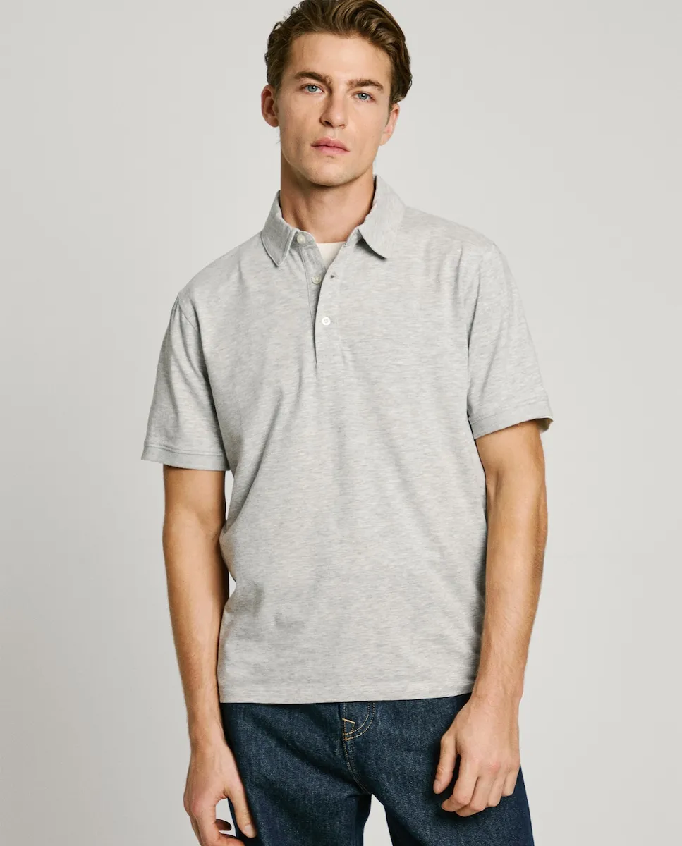 Мужская футболка-поло с коротким рукавом приталенного силуэта Pepe Jeans, серый
Мужская футболка-поло с коротким рукавом приталенного силуэта Pepe Jeans, серый