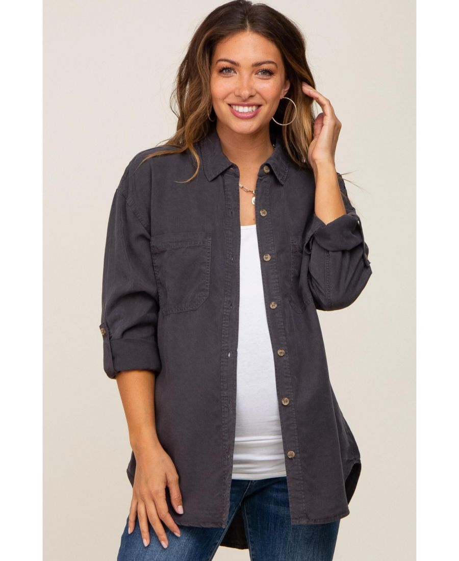 Рубашка для беременных на пуговицах угольного цвета Pinkblush, Charcoal grey
Рубашка для беременных на пуговицах угольного цвета Pinkblush, Charcoal grey