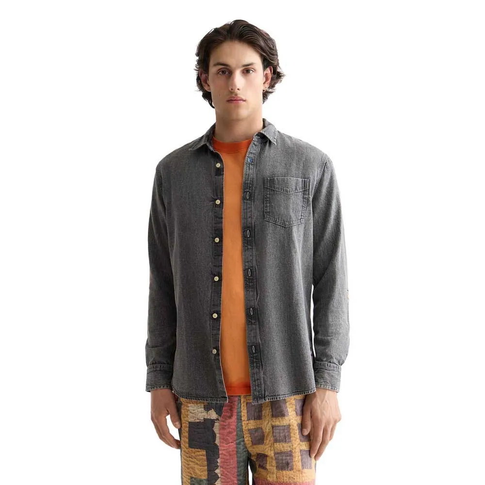 Черная рубашка с одним карманом, обработанная методом "скотч-содовой стирки" Scotch & soda, серый
Черная рубашка с одним карманом, обработанная методом "скотч-содовой стирки" Scotch & soda, серый