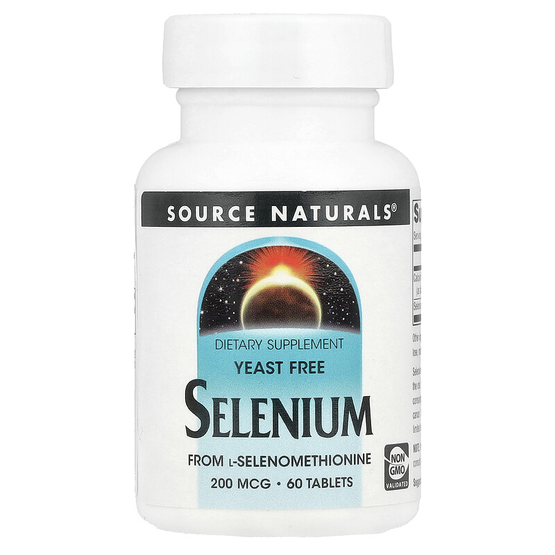 Source Naturals, Селен, без дрожжей, 200 мкг, 60 таблеток
Source Naturals, Селен, без дрожжей, 200 мкг, 60 таблеток