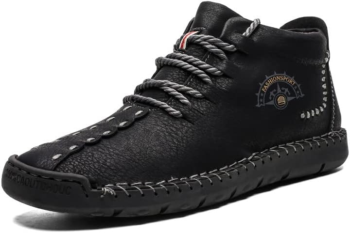 Мужские кожаные ботинки Чака с утеплителем из плюша, ручная строчка, шнуровка, зимние ботинки с противоскользящей подошвой, ольстерские, для мотоцикла и прогулок Elshtide, черный
Мужские кожаные ботинки Чака с утеплителем из плюша, ручная строчка, шнуровка, зимние ботинки с противоскользящей подошвой, ольстерские, для мотоцикла и прогулок Elshtide, черный