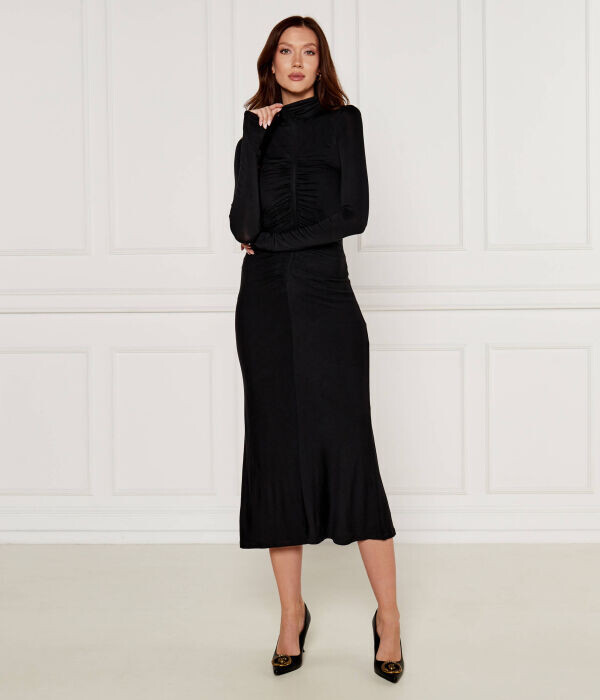 Платье Pinko макси с длинными рукавами, черный
Платье Pinko макси с длинными рукавами, черный