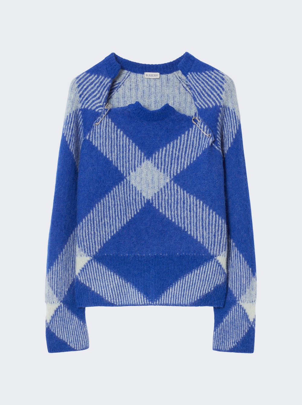 Свитер из смеси шерсти альпаки в клетку Burberry, синий
Свитер из смеси шерсти альпаки в клетку Burberry, синий